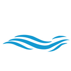 Line water wave icon. Choppy water. Vector illustration. Blue