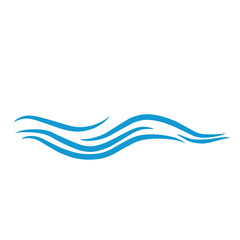 Line water wave icon. Choppy water. Vector illustration. Blue