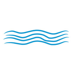 Line water wave icon. Choppy water. Vector illustration. Blue
