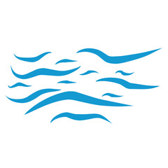 Line water wave icon. Choppy water. Vector illustration. Blue