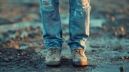 Muddy Boots and Ripped Jeans: A Lifestyle Shot