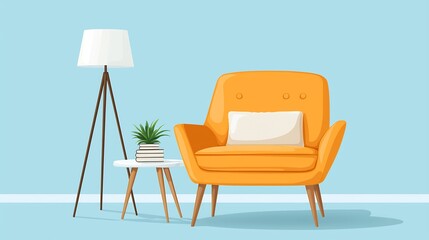 Fototapeta premium Cozy and Comfortable Modern Living Room with Chic Furniture and Decor