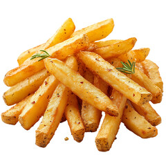 french fries potato fry isolated on white background clipping path