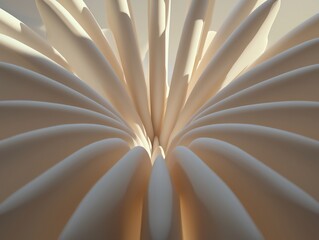 Elegant Radial Abstract Pattern with Soft Light and Curve Shapes for Luxury Background or Wallpaper Design