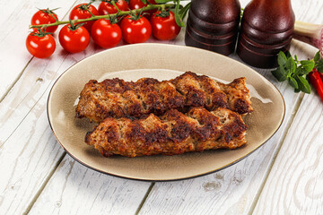 Chicken kebab minced meat and spices