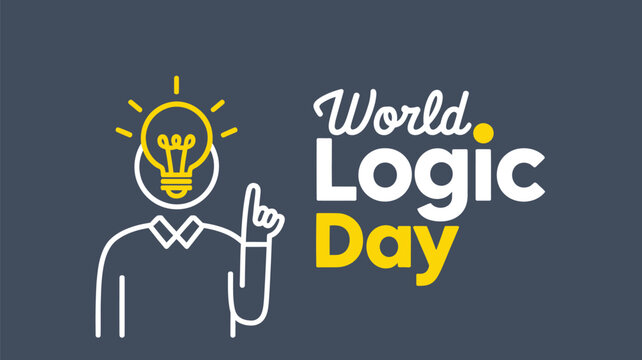 world logic day concept, banner, poster