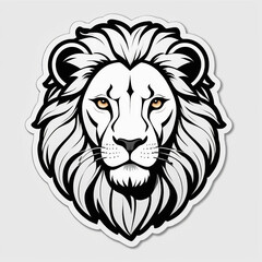 A lion head sticker