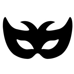 Carnival  mask black silhouette 