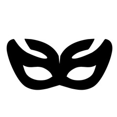 Carnival  mask black silhouette 