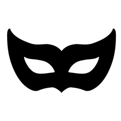Carnival  mask black silhouette 