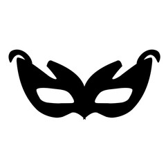 Carnival  mask black silhouette 
