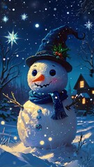 Obraz premium snowman 