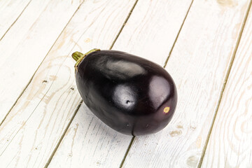 Raw ripe organic eggplant vegetable