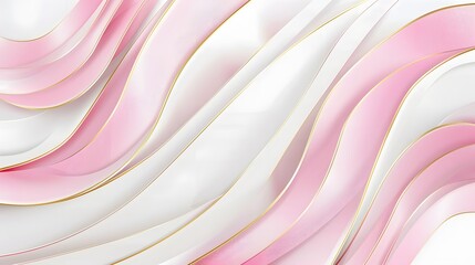 Obraz premium Elegant Soft Pink and White Abstract Wavy Background Design