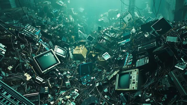 Discarded Electronics in a Chaotic Junkyard Environment