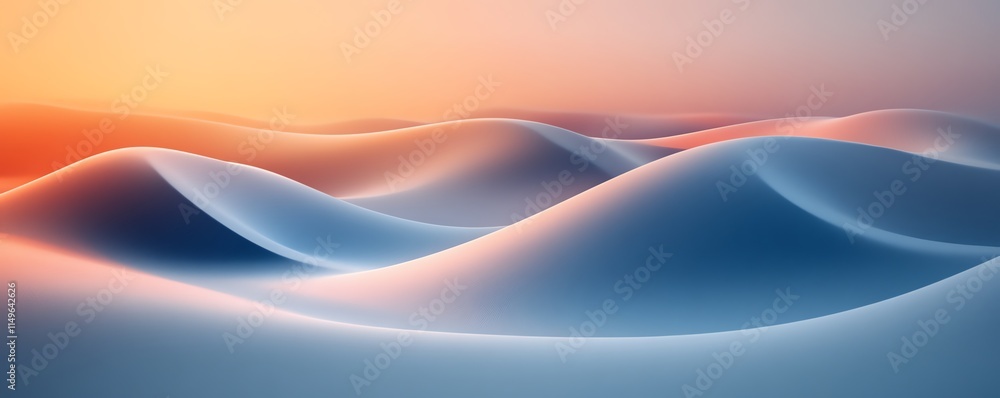 Poster a minimalist design concept background, featuring smooth gradients and soft lighting that creates a 