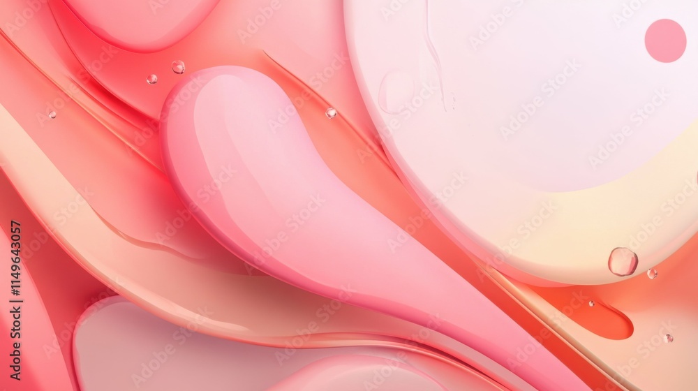 Poster abstract background with smooth shapes