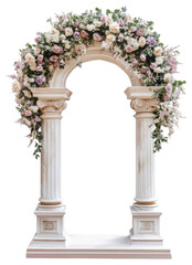 Naklejka premium PNG Architecture photo of a arch flower wedding decor.