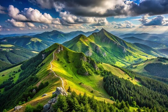 Velky Rozsutec Views in Mala Fatra National Park - AI Photography