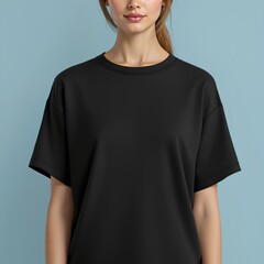 Black T-Shirt for Women&rsquo;s Clothing Line and Social Media Ads