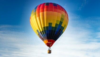 Naklejka premium Sky High Creativity: Vibrant Hot-Air Balloon for Artistic Projects