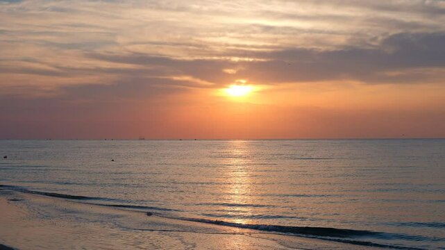 sunset over the sea 2018 2019 2020 strit