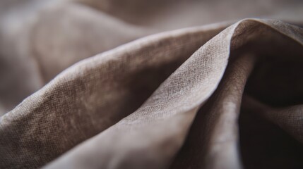 Close-Up of Natural Fabric Texture in Earthy Brown Tones