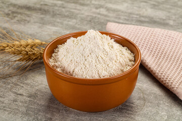Wheat flour for cooking in the bowl