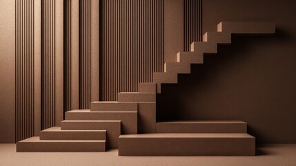 Stylish Minimalist Staircase in a Contemporary Interior Design