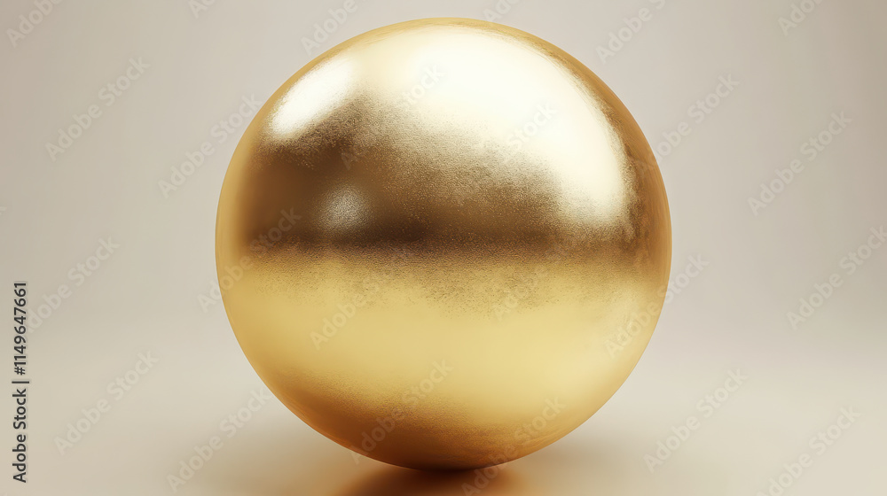 Poster elegant golden sphere 3d render isolated with clipping path for graphic design