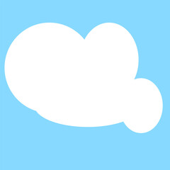 Cloud. Abstract white cloudy isolated on blue background. cloud icon for your design