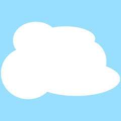 Cloud. Abstract white cloudy isolated on blue background. cloud icon for your design