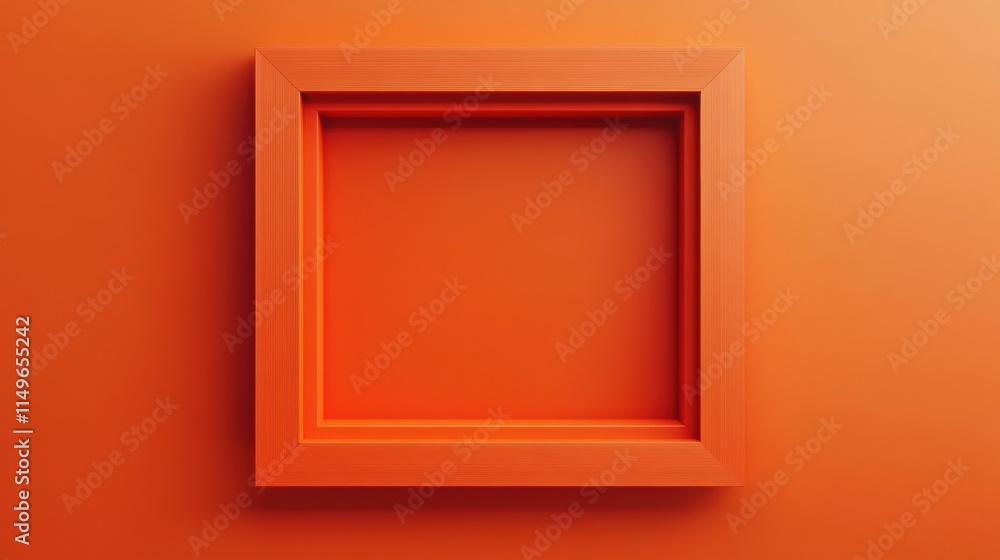 Poster vibrant orange border encasing a pristine white center, ideal for showcasing text or graphics in a m