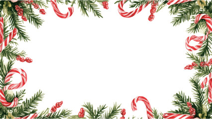Candy Cane Delight, playful red and white striped border framing a vibrant white center, perfect for festive designs and cheerful celebrations