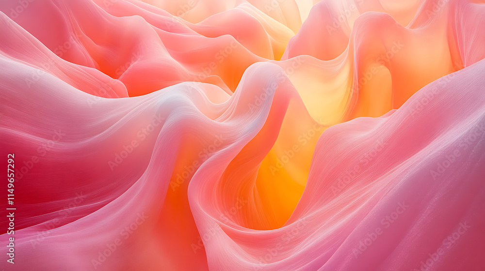 Aufkleber abstract pink fabric texture: a mesmerizing abstract image featuring soft, flowing pink fabric with 