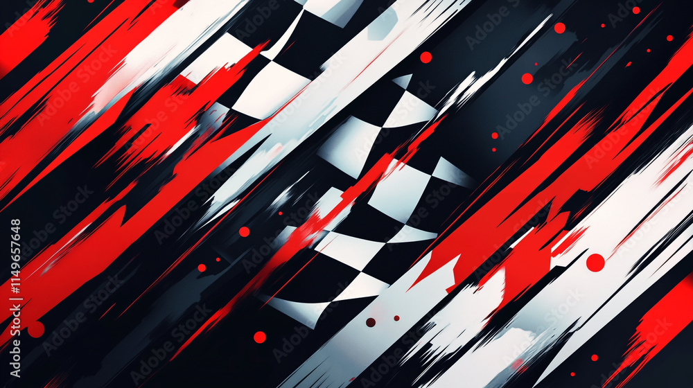 Aufkleber dynamic abstract art featuring bold patterns and vivid colors.
