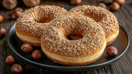 Hazelnut Donuts Food Photography