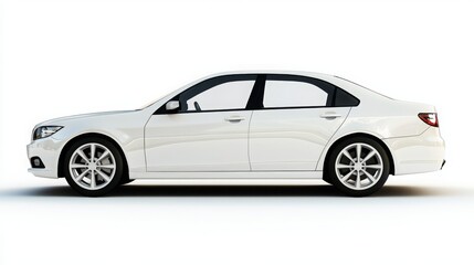 Obraz premium Modern White Car Rental Concept in High Resolution