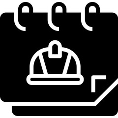 Labour Day Calendar Solid Icon