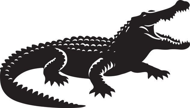 Crocodile silhouette vector illustration design