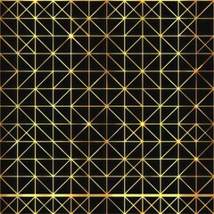 geometry gold table grid line minimalistic simple thin straight black background seamless pattern