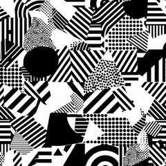 grid line shape element outline black and white seamless pattern graphic geometry abstract illustration picture © Eyepain