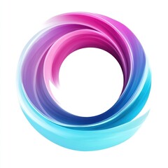 Abstract colorful swirl circle design.