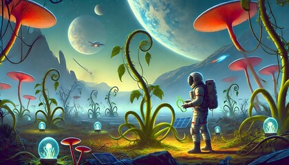 Obraz premium A New Frontier: Human Exploration of Alien Ecosystems