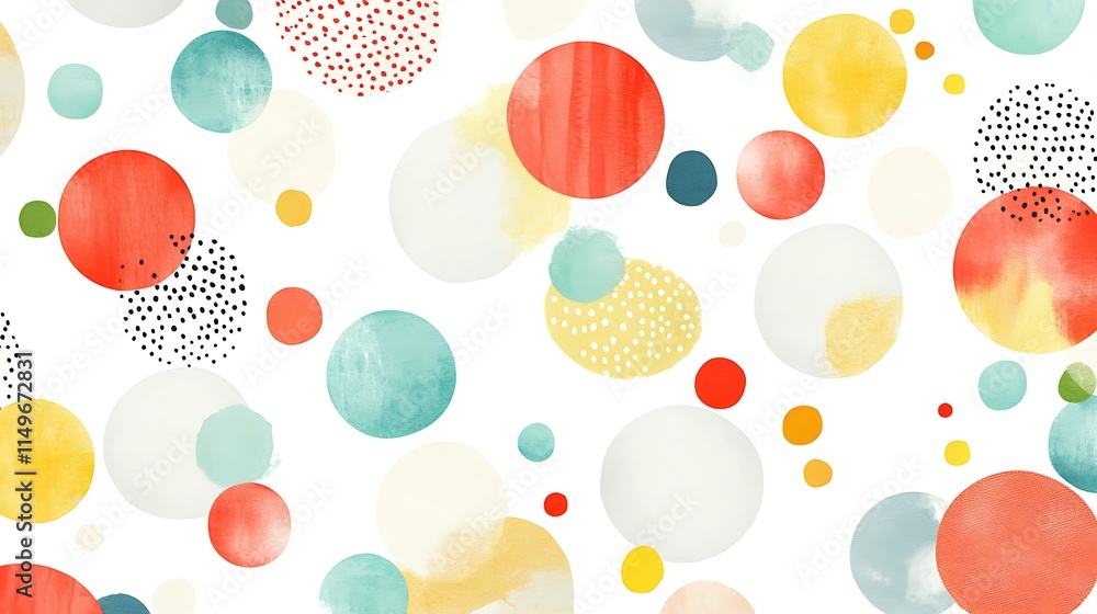 Aufkleber abstract geometric background with colorful shapes and textures for modern design