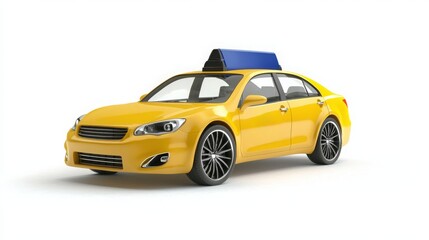Naklejka premium High-Quality Yellow Taxi Car Image