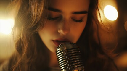 The Singer with Microphone