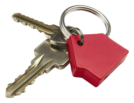 PNG Keys with red house keychain