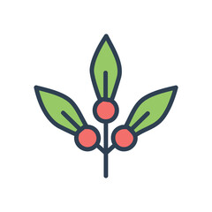 Christmas Holiday Greeting icon design for print or use as Christmas card, poster, flyer or T Shirt Design