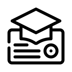 Certificate line icon